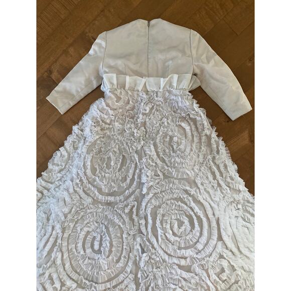 Junior bridesmaid or flower girl lace and tulle long dress size small - Picture 8 of 12